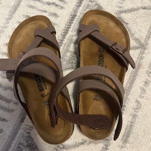Birkenstock yara wrap sandal size 36 . Worn a couple times .